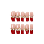 elegan Coffin handmade press on nails glossy finish